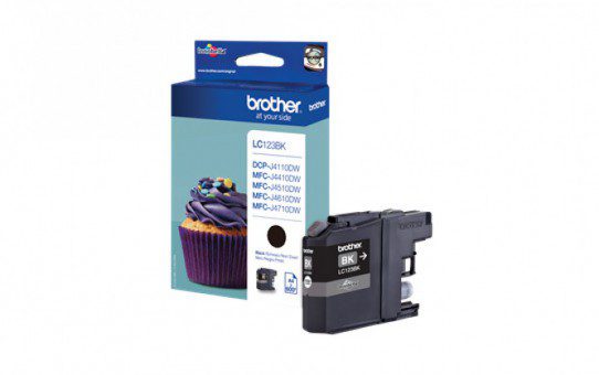ראש דיו מקורי שחור Brother LC123BK
