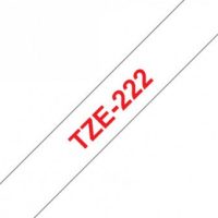 קלטת אדום על לבן 9 מ"מ מקורי Brother TZE222  למינציה דביק סטנדרטי