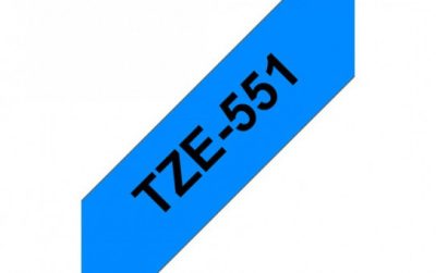קלטת שחור על כחול 24 מ"מ מקורי Brother TZE551  למינציה דביק סטנדרטי