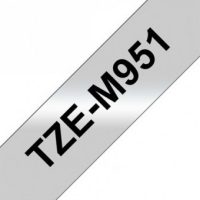 קלטת שחור על כסף מט 24 מ"מ מקורי Brother TZE M951  למינציה דביק סטנדרטי