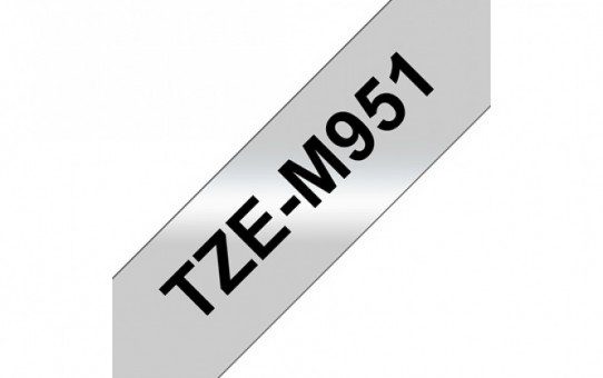 קלטת שחור על כסף מט 24 מ"מ מקורי Brother TZE M951  למינציה דביק סטנדרטי