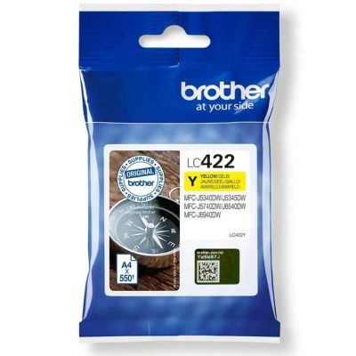 ראש דיו צהוב מקורי ברדר Brother LC422Y