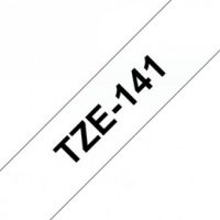 קלטת סרט מדבקה מקורי ברדר שחור על שקוף 18 ממ Brother TZE141