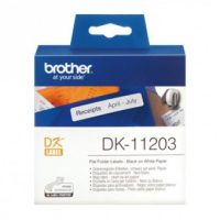 גליל תוויות מקורי 17x87 מ"מ שחור על לבן  DK-11203 Brother