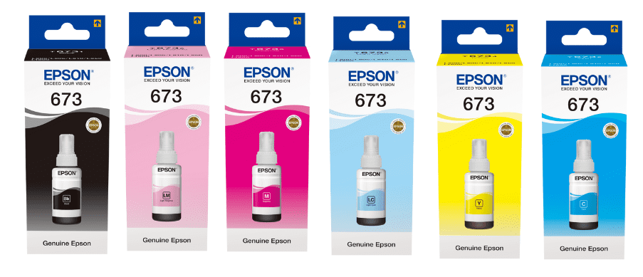 סט בקבוקי דיו מקורי אפסון T673 Epson