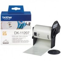 גליל תוויות מקורי קוטר 58 מ"מ שחור על לבן  DK-11207 Brother