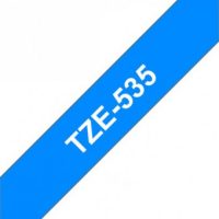 קלטת לבן על כחול 12 מ"מ מקורי Brother TZE535  למינציה דביק סטנדרטי