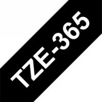 סרט למינציה מקורי לבן על שחור דביק רגיל רוחב 36 מ"מ  Brother TZE365