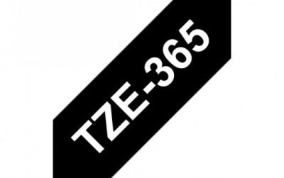 סרט למינציה מקורי לבן על שחור דביק רגיל רוחב 36 מ"מ  Brother TZE365