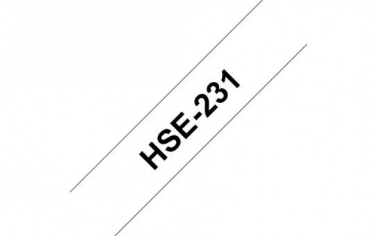 קלטת שחור על לבן 11.7 מ"מ מקורי Brother HSe231  מתכווץ בחום