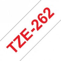 סרט למינציה מקורי אדום על לבן דביק רגיל רוחב 36 מ"מ  Brother TZE262