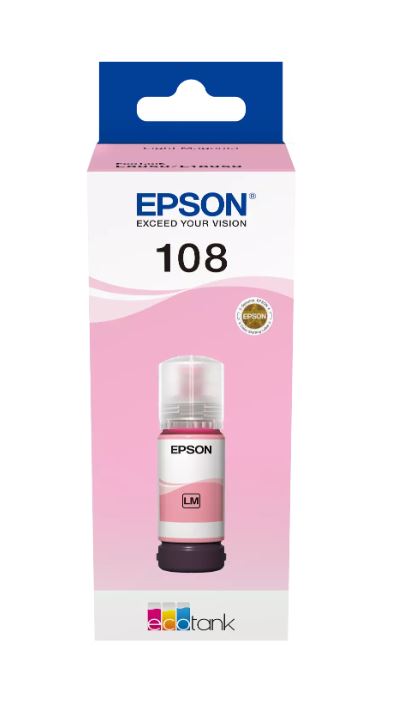 בקבוק דיו ורוד 108 מקורי 70 מ"ל  Epson
