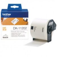 גליל תוויות מקורי 62x100 מ"מ שחור על לבן  DK-11202 Brother