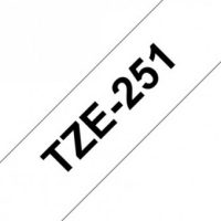 TZE251  קלטת שחור על לבן 24 מ"מ מקורי Brother TZE251  למינציה דביק סטנדרטי