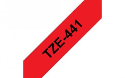 קלטת שחור על אדום 18 מ"מ מקורי Brother TZE441  למינציה דביק סטנדרטי
