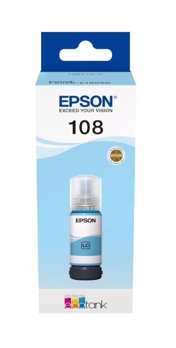 בקבוק דיו תכלת 108 מקורי 70 מ"ל  Epson
