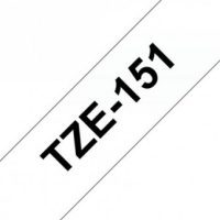קלטת שחור על שקוף 24 מ"מ מקורי Brother TZE151  למינציה דביק סטנדרטי
