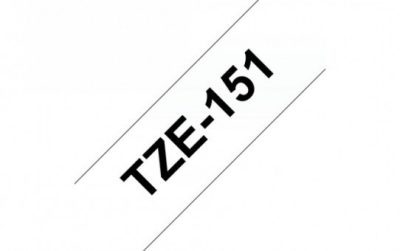 קלטת שחור על שקוף 24 מ"מ מקורי Brother TZE151  למינציה דביק סטנדרטי