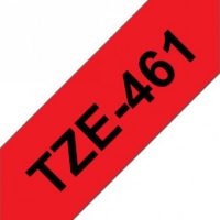 קלטת סרט למינציה נדבק סטנדרטי TZe שחור על אדום 36 מ``מ (8 מטרים) TZE461
