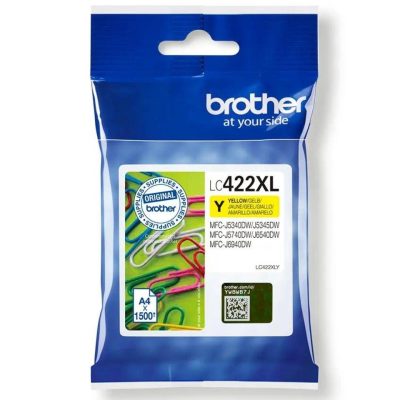 ראש דיו צהוב מקורי גדול ברדר Brother LC422XLY
