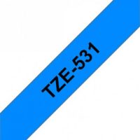 קלטת שחור על כחול 12 מ"מ מקורי Brother TZE531  למינציה דביק סטנדרטי
