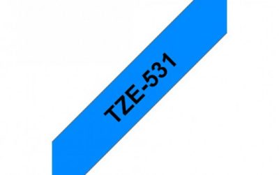 קלטת שחור על כחול 12 מ"מ מקורי Brother TZE531  למינציה דביק סטנדרטי
