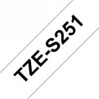 קלטת שחור על לבן 24 מ"מ מקורי Brother TZE S251  למינציה דביק חזק
