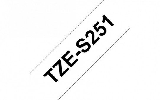 קלטת שחור על לבן 24 מ"מ מקורי Brother TZE S251  למינציה דביק חזק