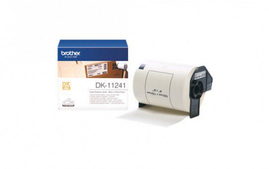 גליל תוויות מקורי 102x152 מ"מ שחור על לבן  DK-11241 Brother
