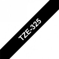 קלטת לבן על שחור 9 מ"מ מקורי Brother TZE325  למינציה דביק סטנדרטי