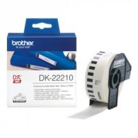 גליל נייר לבן עמיד מקורי 29 מ"מ שחור על לבן Brother DK-22210