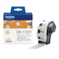 גליל תוויות מקורי ריבוע 23x23 מ"מ שחור על לבן  DK-11221 Brother