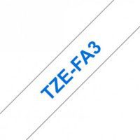 קלטת כחול על לבן 12 מ"מ מקורי Brother TZE FA3  אריג לגיהוץ