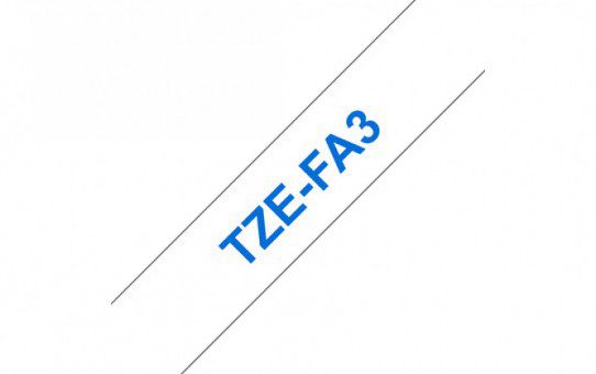 קלטת כחול על לבן 12 מ"מ מקורי Brother TZE FA3  אריג לגיהוץ