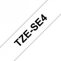 קלטת שחור על לבן 18 מ"מ מקורי Brother TZE SE4  למינציה לא ניתן להסיר